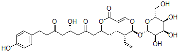 CAS 登录号：161161-67-7， (4S)-1-[(4aS,5R,6S)-5-乙烯基-1-氧代-6-[(2S,3R,4R,5S,6R)-3,4,5-三羟基-6-(羟基甲基)四氢吡喃-2-基]氧基-4,4A,5,6-四氢-3H-吡喃并[4,5-d]吡喃-3-基]-4-羟基-8-(4-羟基苯基)辛烷-2,6-二酮