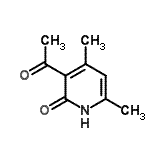 CAS 登录号：16151-14-7， 3-乙酰基-4,6-二甲基-2(1H)-吡啶酮