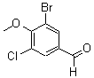 CAS 登录号：161565-36-2， 3-溴-5-氯-4-甲氧基苯甲醛