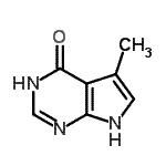 CAS 登录号：1618-37-7， 5-甲基-1,7-二氢-4H-吡咯并[2,3-d]嘧啶-4-酮
