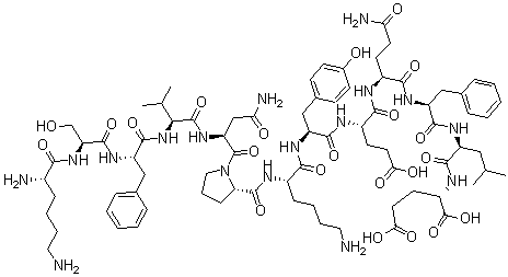 CAS#: 163751-36-8, L-Lysyl-L-Seryl-L-Phenylalanyl-L-Valyl-L-Asparaginyl-L-Prolyl-L-Lysyl-L-Tyrosyl-L-alpha-Glutamyl-L-Glutaminyl-L-Phenylalanyl-L-Leucyl-L-Glutamic Acid