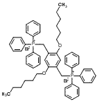 CAS 登录号：165377-28-6， {[2,5-二(己氧基)-1,4-亚苯基]二(亚甲基)}二(三苯基鏻)二溴化物