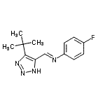 CAS#: 165397-57-9, (E)-N-(4-Fluorophenyl)-1-[4-(2-Methyl-2-Propanyl)-1H-1,2,3-Triazol-5-Yl]Methanimine