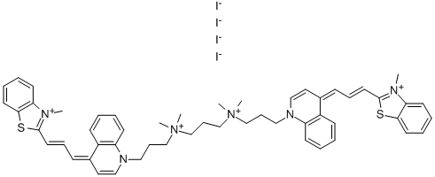 CAS#: 166196-17-4, [7-Dimethylazaniumylidene-1,9-Bis[4-[(E,3Z)-3-(3-Methyl-1,3-Benzothiazol-2-Ylidene)Prop-1-Enyl]Quinolin-1-Ium-1-Yl]Nonan-3-Ylidene]-Dimethylazanium Tetraiodide