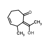CAS 登录号：166825-83-8， (2E)-2-(1-羟基乙亚基)-3-甲基-4-环庚烯-1-酮