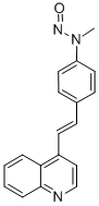 CAS 登录号:16699-10-8, 4-(4-N-甲基-N-亚硝基氨基苯乙烯基)喹啉