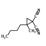CAS 登录号：16738-89-9， 2-丁基-2-甲基-1,1-环丙烷二甲腈