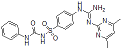 CAS#: 167425-64-1, 1-[4-[[N'-(4,6-Dimethylpyrimidin-2-Yl)Carbamimidoyl]Amino]Phenyl]Sulfonyl-3-Phenylurea