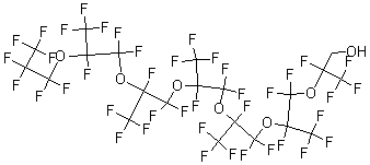 CAS#: 167631-99-4, 2,4,4,5,7,7,8,10,10,11,13,13,14,16,16,17,19,19,20,20,21,21,21-Tricosafluoro-2,5,8,11,14,17-Hexakis(Trifluoromethyl)-3,6,9,12,15,18-Hexaoxaheneicosan-1-Ol