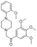 CAS 登录号：16785-20-9， alpha-[4-(2-甲氧基苯基)-1-哌嗪基]-3',4',5'-三甲氧基苯乙酮