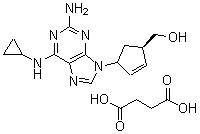 CAS#: 168146-84-7, [(1R)-4-[2-Amino-6-(cyclopropylamino)purin-9-yl]-1-cyclopent-2-enyl]methanol butanedioic acid salt