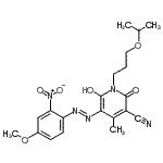 CAS#: 168400-08-6, 6-Hydroxy-1-(3-Isopropoxypropyl)-5-[(E)-(4-Methoxy-2-Nitrophenyl)Diazenyl]-4-Methyl-2-Oxo-1,2-Dihydro-3-Pyridinecarbonitrile