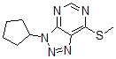 CAS#: 17050-87-2, 3-Cyclopentyl-7-(methylthio)triazolo[4,5-e]pyrimidine