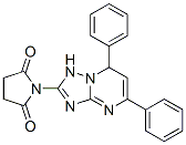 CAS 登录号：171668-01-2， 1-[5,7-二(苯基)-1,7-二氢-[1,2,4]三唑并[1,5-a]嘧啶-2-基]吡咯烷-2,5-二酮
