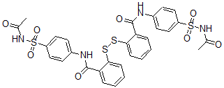 CAS#: 171744-40-4, N-[4-(Acetylsulfamoyl)Phenyl]-2-[2-[[4-(Acetylsulfamoyl)Phenyl]Carbamoyl]Phenyl]Disulfanylbenzamide