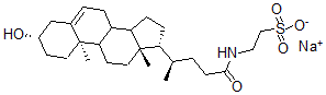 CAS 登录号:17238-48-1, 2-(((3beta)-3-羟基-24-氧代胆-5-烯-24-基)氨基)-乙烷磺酸单钠盐