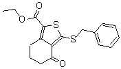 CAS 登录号：172516-35-7， 3-(苄基硫代)-4-氧代-4,5,6,7-四氢苯并[c]噻吩-1-羧酸乙酯