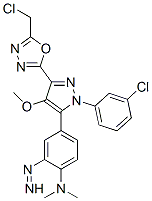 CAS#: 172701-67-6, 4-[5-[5-(Chloromethyl)-1,3,4-Oxadiazol-2-Yl]-2-(3-Chlorophenyl)-4-Methoxypyrazol-3-Yl]Diazenyl-N,N-Dimethylaniline