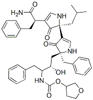 CAS 登录号：173240-66-9， [(3S)-四氢呋喃-3-基]N-[(2S,3S)-4-[(2S)-4-[(2S)-4-[(2R)-1-氨基-1-氧代-3-苯基丙烷-2-基]-2-(2-甲基丙基)-3-氧代-1H-吡咯-2-基]-3-氧代-2-(苯基甲基)-1H-吡咯-2-基]-3-羟基-1-苯基丁烷-2-基]氨基甲酸酯