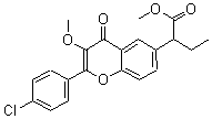 CAS#: 173469-85-7, 2-(4-Chlorophenyl)-alpha-Ethyl-3-Methoxy-4-Oxo-4H-1-Benzopyran-6-Aceticacid Methyl Ester