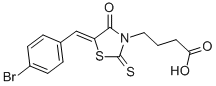 CAS#: 17385-98-7, 4-[5-(4-Bromo-Benzylidene)-4-Oxo-2-Thioxo-Thiazolidin-3-Yl]-Butyric Acid