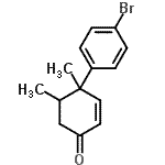 CAS 登录号：17429-37-7， 4-(4-溴苯基)-4,5-二甲基-2-环己烯-1-酮