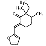 CAS 登录号：17429-56-0， (6E)-2-乙基-6-(2-呋喃基亚甲基)-2,3-二甲基环己酮