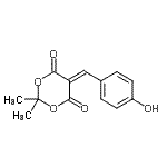 CAS 登录号：17474-27-0， 5-(4-羟基苄亚基)-2,2-二甲基-1,3-二恶烷-4,6-二酮