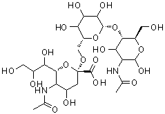 CAS#: 174757-71-2, (2R,6R)-5-Acetamido-3,5-dideoxy-6-(1,2,3-trihydroxypropyl)hex-2-ulopyranonosyl-(2->6)-beta-D-glycero-hexopyranosyl-(1->4)-2-acetamido-2-deoxy-D-erythro-hexopyranose