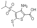 CAS#: 175202-08-1, 3-Amino-4-[(1-Methylethyl)Sulfonyl]-5-(Methylthio)-2-Thiophenecarboxylic Acid