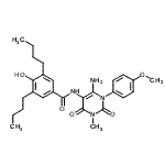 CAS#: 176370-47-1, N-[6-Amino-1-(4-Methoxyphenyl)-3-Methyl-2,4-Dioxo-1,2,3,4-Tetrahydro-5-Pyrimidinyl]-3,5-Dibutyl-4-Hydroxybenzamide