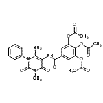CAS#: 176379-00-3, 5-[(6-Amino-3-Methyl-2,4-Dioxo-1-Phenyl-1,2,3,4-Tetrahydro-5-Pyrimidinyl)Carbamoyl]Benzene-1,2,3-Triyl Triacetate