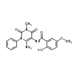 CAS#: 176379-31-0, N-(6-Amino-3-Methyl-2,4-Dioxo-1-Phenyl-1,2,3,4-Tetrahydro-5-Pyrimidinyl)-2-Hydroxy-5-Methoxybenzamide