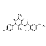 CAS#: 176379-32-1, N-[6-Amino-1-(4-Fluorophenyl)-3-Methyl-2,4-Dioxo-1,2,3,4-Tetrahydro-5-Pyrimidinyl]-2-Hydroxy-5-Methoxybenzamide