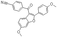 CAS#: 176977-56-3, 4-[[6-Methoxy-2-(4-Methoxyphenyl)-3-Benzofuranyl]Carbonyl]-Benzonitrile