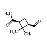 CAS 登录号：177316-72-2， (1R,3S)-3-乙酰基-2,2-二甲基环丁烷甲醛