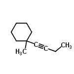 CAS 登录号：177749-40-5， 1-(1-丁炔-1-基)-1-甲基环己烷