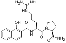 CAS 登录号：178925-65-0， (2S)-1-[(2S)-5-(二氨基亚甲基氨基)-2-[(1-羟基萘-2-羰基)氨基]戊酰]吡咯烷-2-甲酰胺盐酸盐