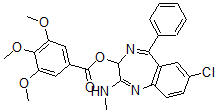 CAS#: 18035-93-3, 7-Chloro-2-(Methylamino)-5-Phenyl-3H-1,4-Benzodiazepin-3-Yl 3,4,5-Trimethoxybenzoate