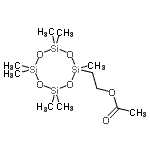 CAS 登录号：18048-31-2， 2-(2,4,4,6,6,8,8-七甲基-1,3,5,7,2,4,6,8-四氧杂四硅杂环辛烷-2-基)乙基乙酸酯