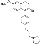 CAS#: 180915-95-1, 1-{2-[4-(2-Bromo-6-Methoxy-3,4-Dihydro-1-Naphthalenyl)Phenoxy]Ethyl}Pyrrolidine