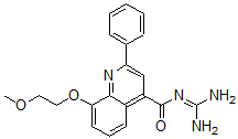 CAS#: 181048-36-2, N-(Diaminomethylidene)-8-(2-Methoxyethoxy)-2-Phenylquinoline-4-Carboxamide
