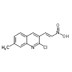CAS 登录号：182050-17-5， 2-氯-7-甲基-3-[(E)-2-硝基乙烯基]喹啉