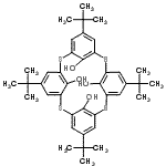 CAS 登录号：182496-55-5， 5,11,17,23-四(2-甲基-2-丙基)-2,8,14,20-四硫杂五环[19.3.1.1<sup>3,7</sup>.1<sup>9,13</sup>.1<sup>15,19</sup>]二十八-1(25),3(28),4,6,9(27),10,12,15(26),16,18,21,23-十二烯-25,26,27,28-四醇