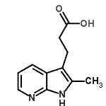 CAS 登录号：18502-18-6， 3-(2-甲基-1H-吡咯并[2,3-b]吡啶-3-基)丙酸