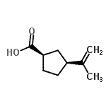 CAS 登录号：185197-89-1， (1R,3S)-3-异丙烯基环戊烷羧酸