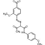 CAS 登录号：185323-48-2， 2-[(E)-(2-甲氧基-4-硝基苯基)偶氮]-N-(4-甲氧基苯基)-3-氧代丁酰胺
