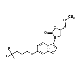 CAS 登录号：185835-97-6， (5S)-5-(甲氧基甲基)-3-[6-(4,4,4-三氟丁氧基)-1,2-苯并恶唑-3-基]-1,3-恶唑烷-2-酮