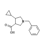 CAS 登录号：186203-60-1， 1-苄基-4-环丙基-3-吡咯烷羧酸