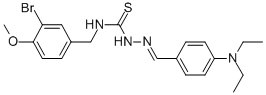 CAS 登录号：186453-66-7， 1-[(3-溴-4-甲氧基苯基)甲基]-3-[(4-二乙基氨基苯基)亚甲基氨基]硫脲